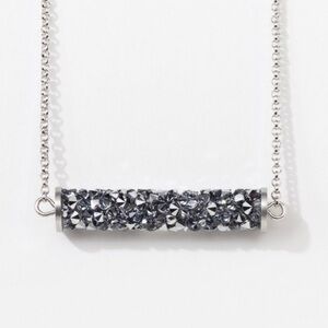 Touchstone Crystal Pipette Necklace with Black Accents